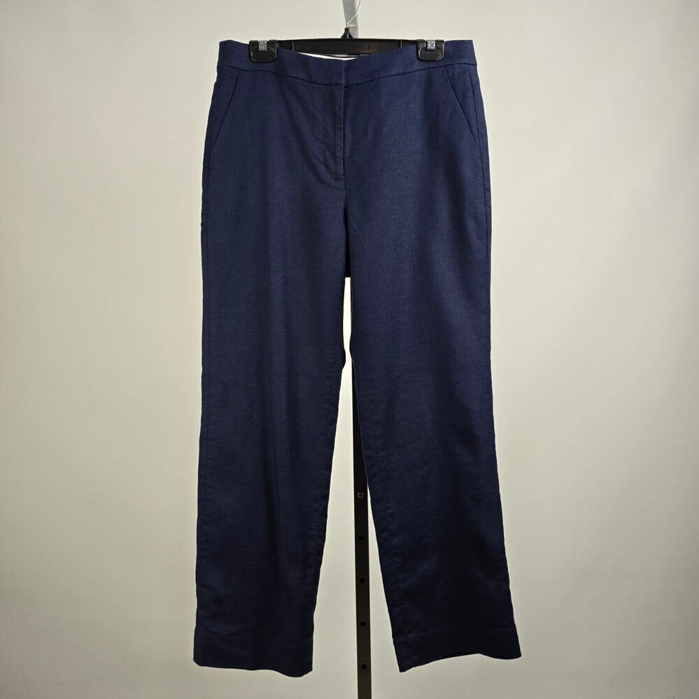 J.Crew Reimagined Blue Kate Linen Wide Leg Pants Size 10